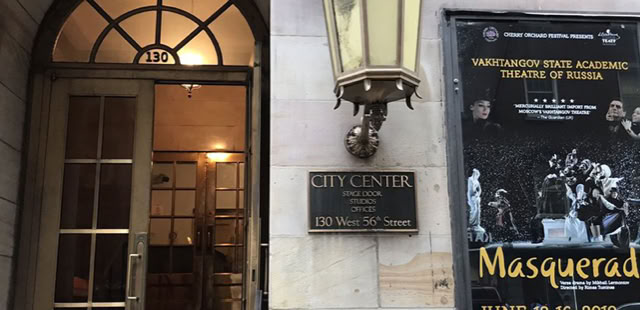 NY City Center - Ballet Arts entrance